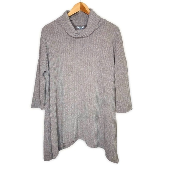 SONOMA Taupe Gray Cowl Neck Ribbed Sweater - Picture 1 of 12